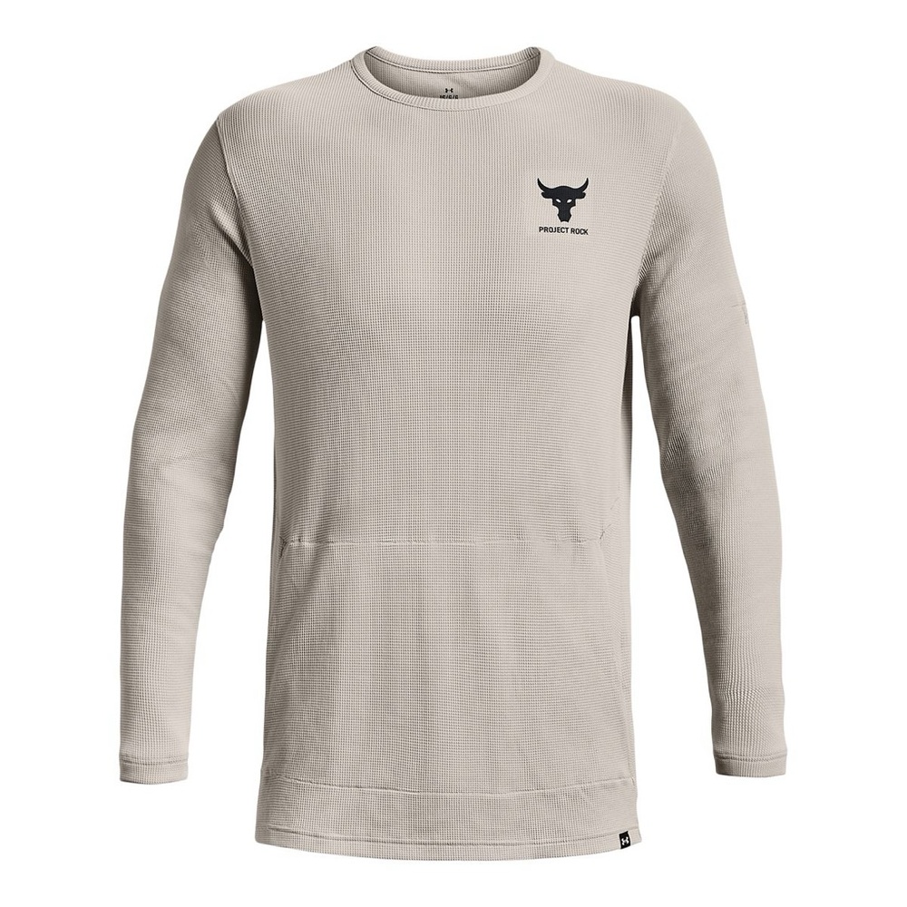 New Under Armour Men's Project Rock Crew Grey Long Sleeve - Size Large NWT